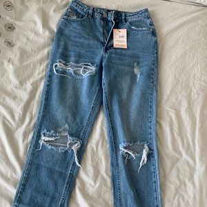 Light blue straight leg jeans